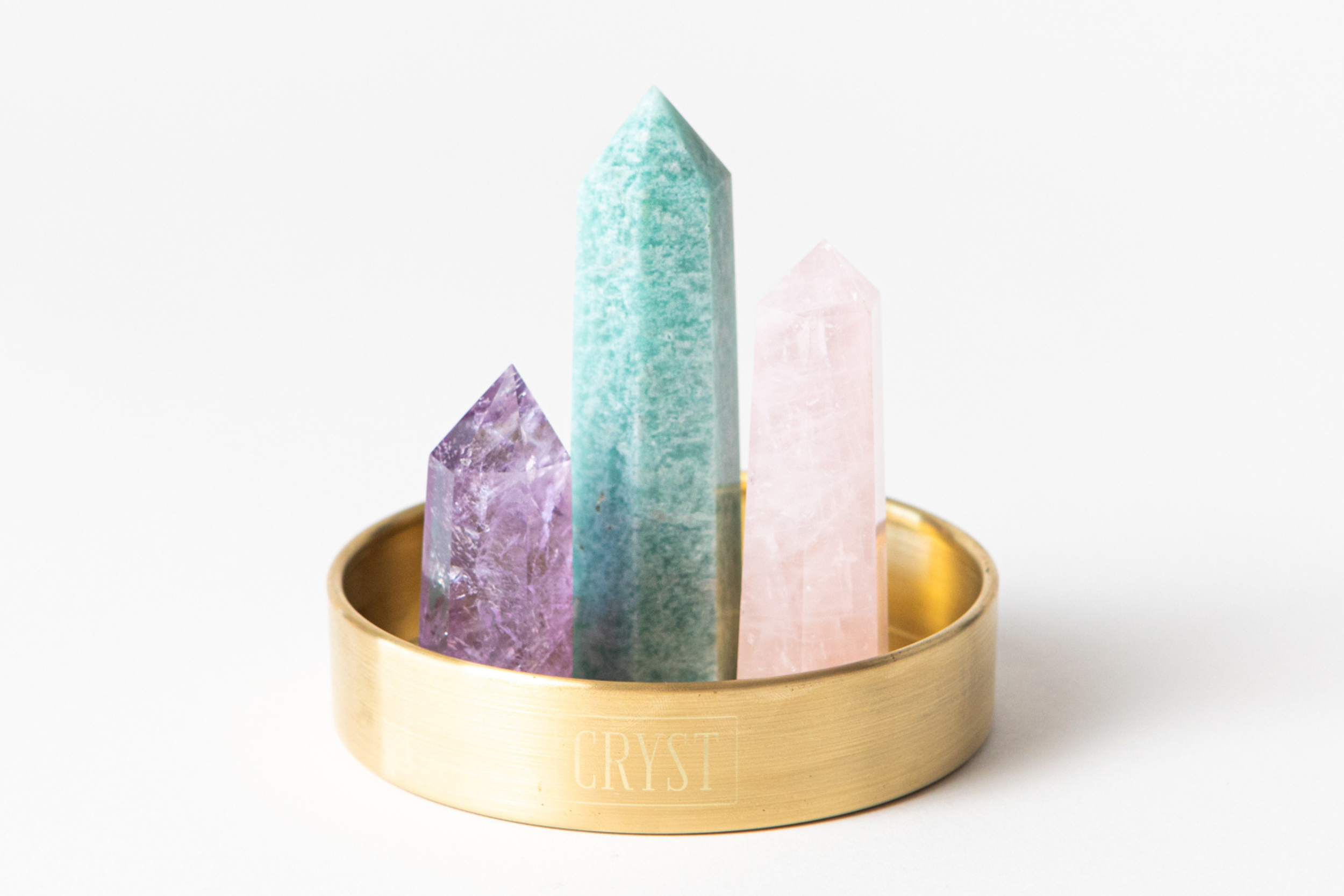 Virgo Crystal Trio: Rose Quartz, Amethyst + Amazonite for the