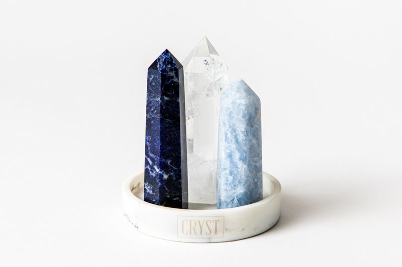 Your Authentic Truth Crystal Trio - Sodalite, Blue Calcite + Clear Quartz