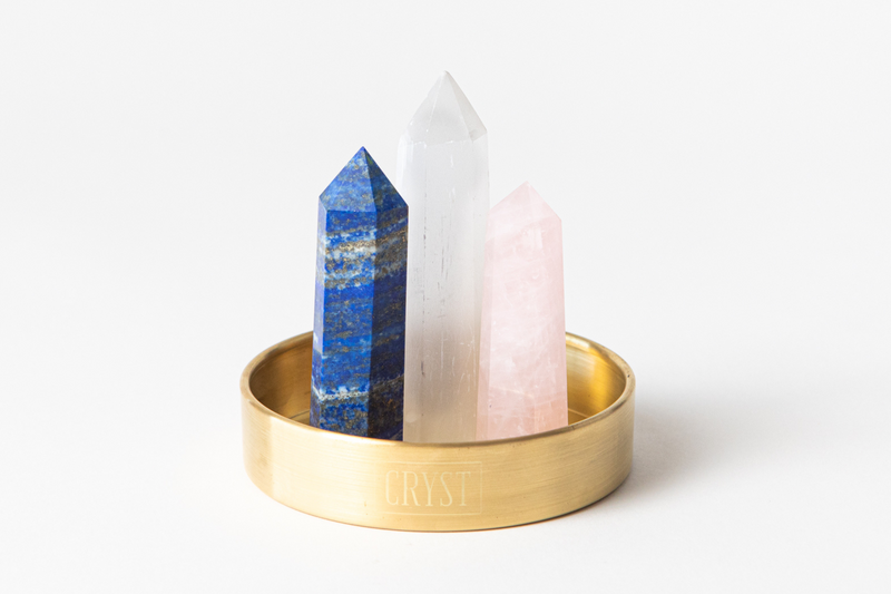 Taurus Crystal Trio: Rose Quartz, Selenite and Lapis Lazuli for