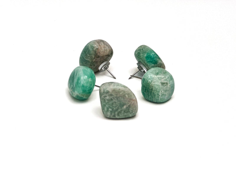 Amazonite Crystal Pushpins for Harmony & Balance (Set of 5)