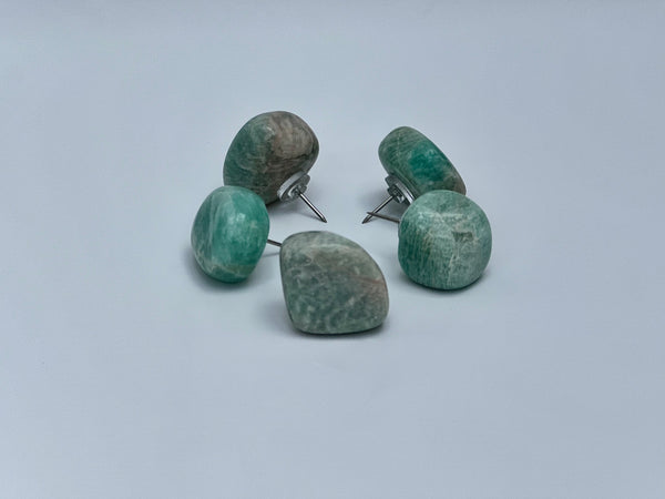 Amazonite Crystal Pushpins (Set of 5)