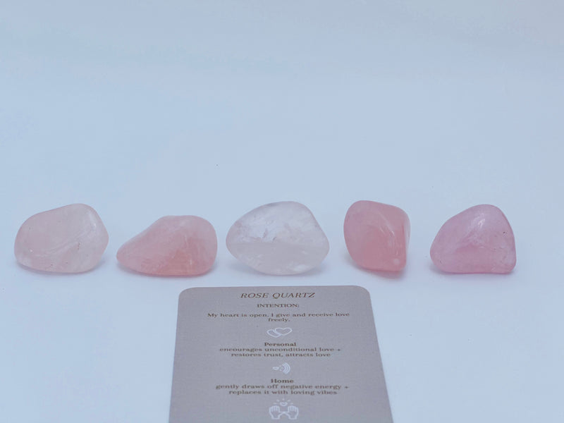 Rose Quartz Crystal Pushpins (Set of 5)