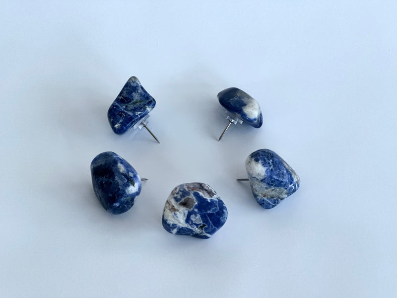 Sodalite Crystal Pushpins (Set of 5)