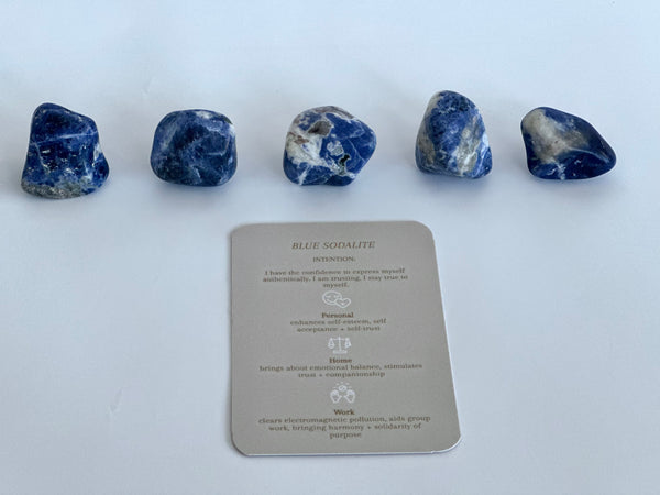 Sodalite Crystal Pushpins (Set of 5)