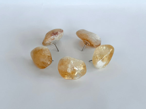 Citrine Crystal Pushpins (Set of 5)