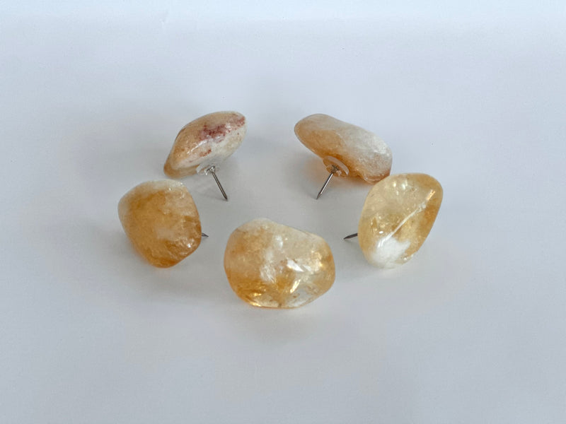 Citrine Crystal Pushpins (Set of 5)