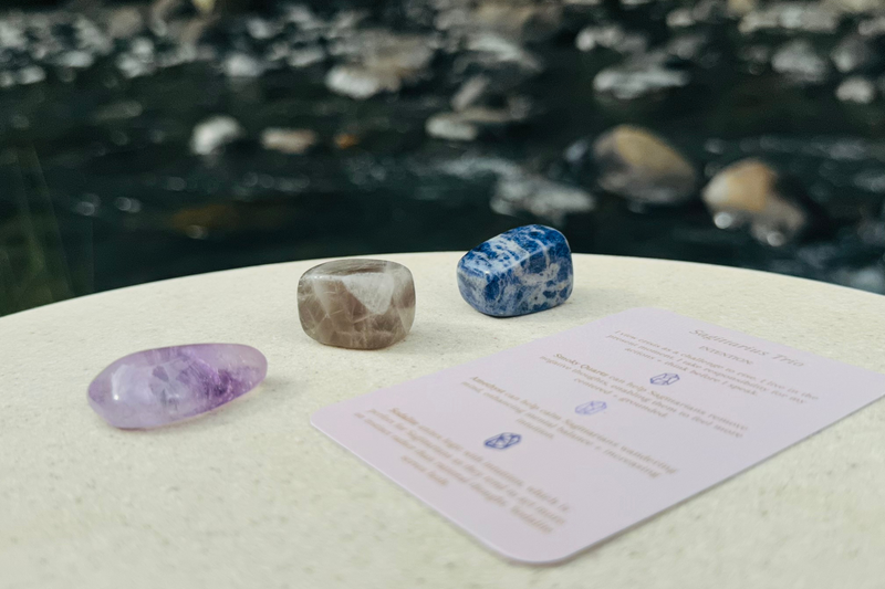 Sagittarius Crystal Trio Tumbles - Amethyst, Smoky Quartz, Sodalite