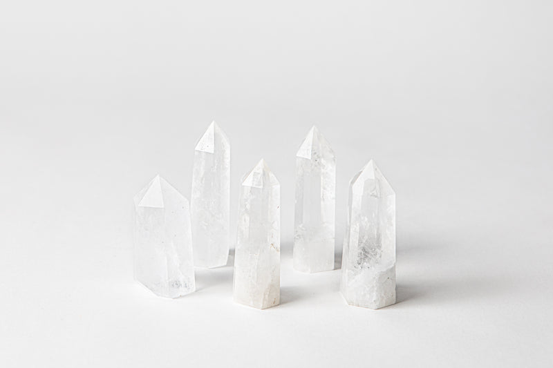 Clear Quartz authentic crystal points, CRYST Collective interior decor pieces Australia.